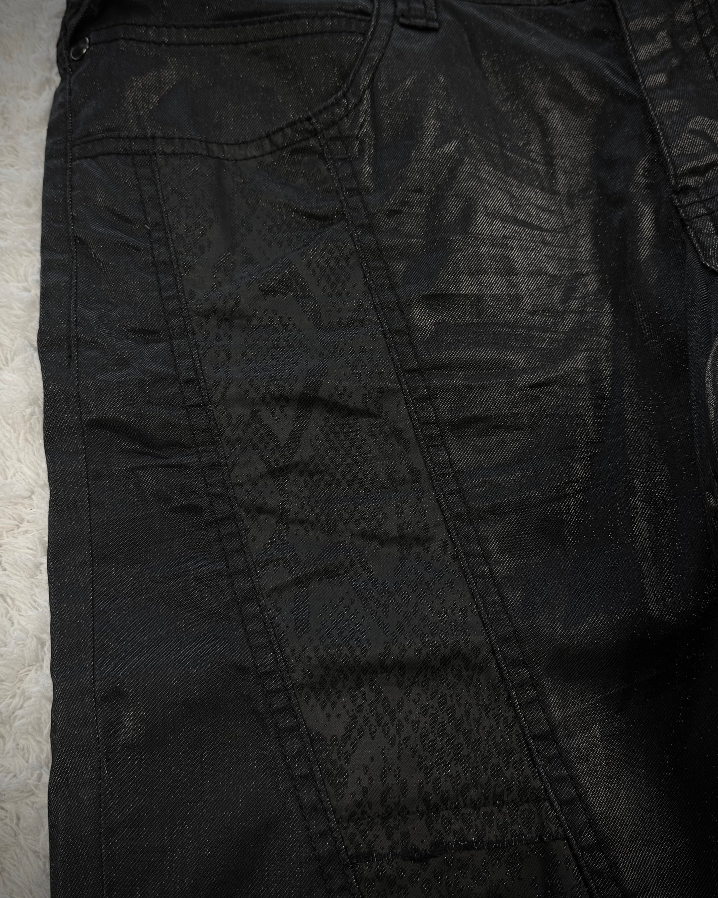 Tornado Mart Python Luster Flared Pants