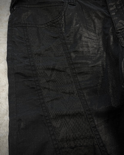 Tornado Mart Python Luster Flared Pants