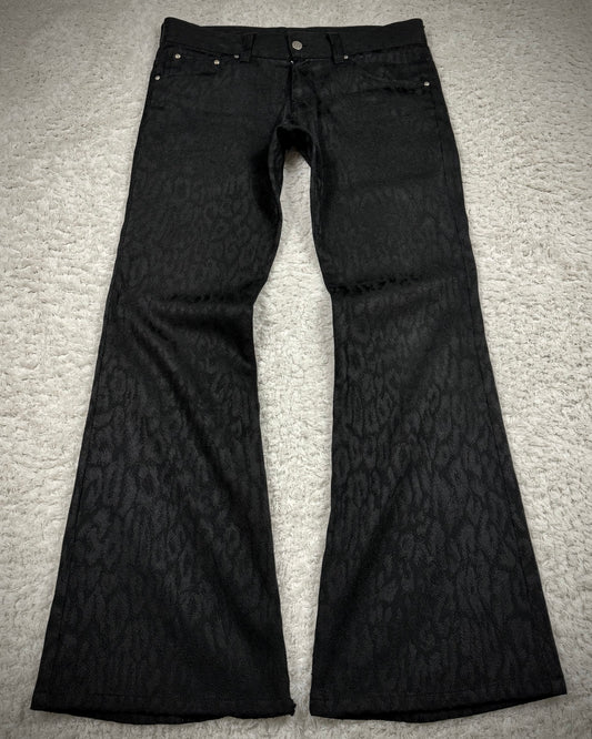 Tornado Mart Leopard Pattern Flared Dress Pants