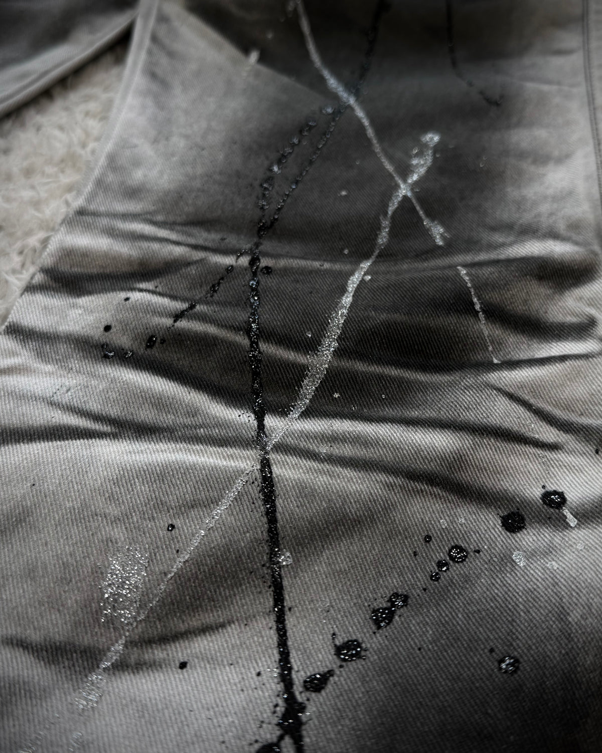Xfrm Luster Splatter Clawmarks Studded Flared Jeans