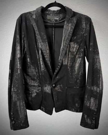 Xfrm Crocodile Waxed Peaked Blazer