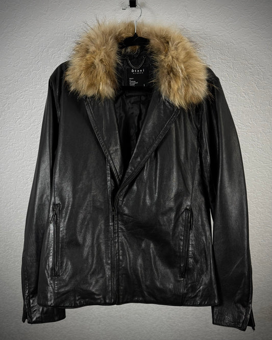Otani Hikaku Fur Collar Leather Jacket