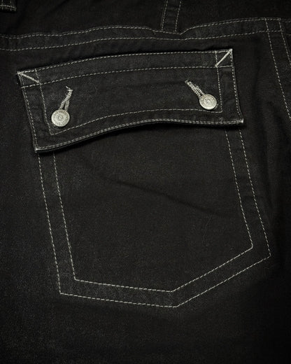 Tornado Mart Waxed Spiral Flared Jeans