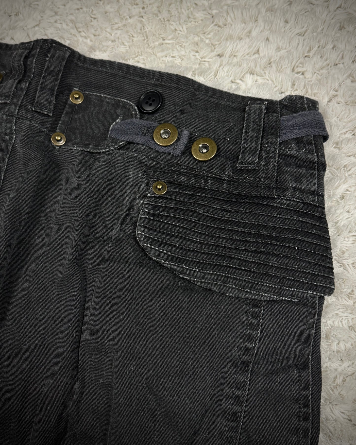 Daily News Strapped Bootcut Cargo Denim