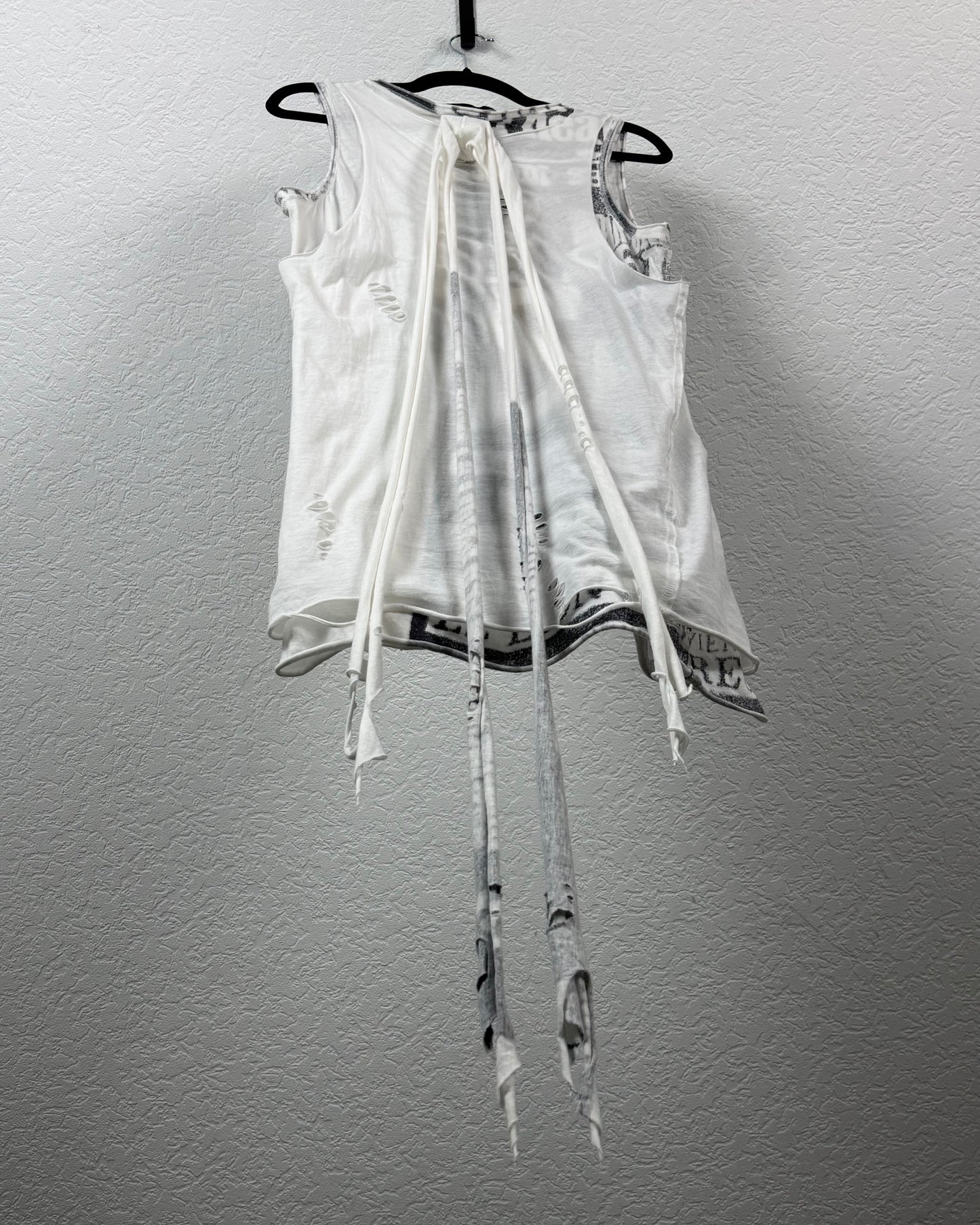 Share Spirit Double Layered String Attachments Tank Top