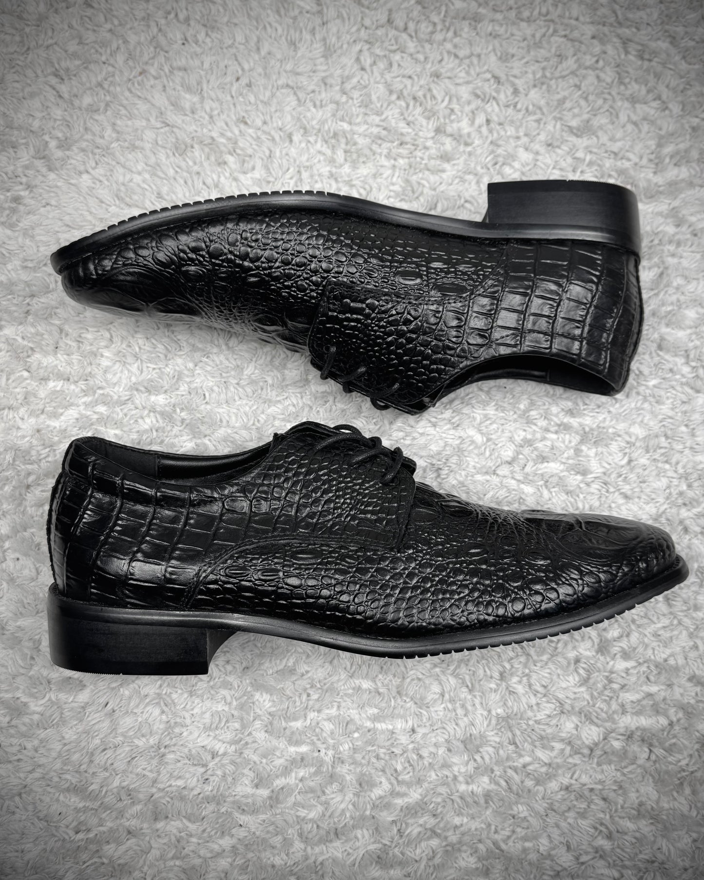 Barccini Depth Sculpted Crocodile Leather Dress Boots