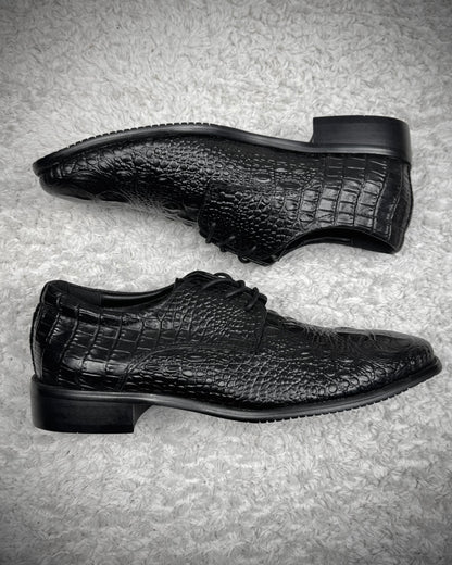 Barccini Depth Sculpted Crocodile Leather Dress Boots