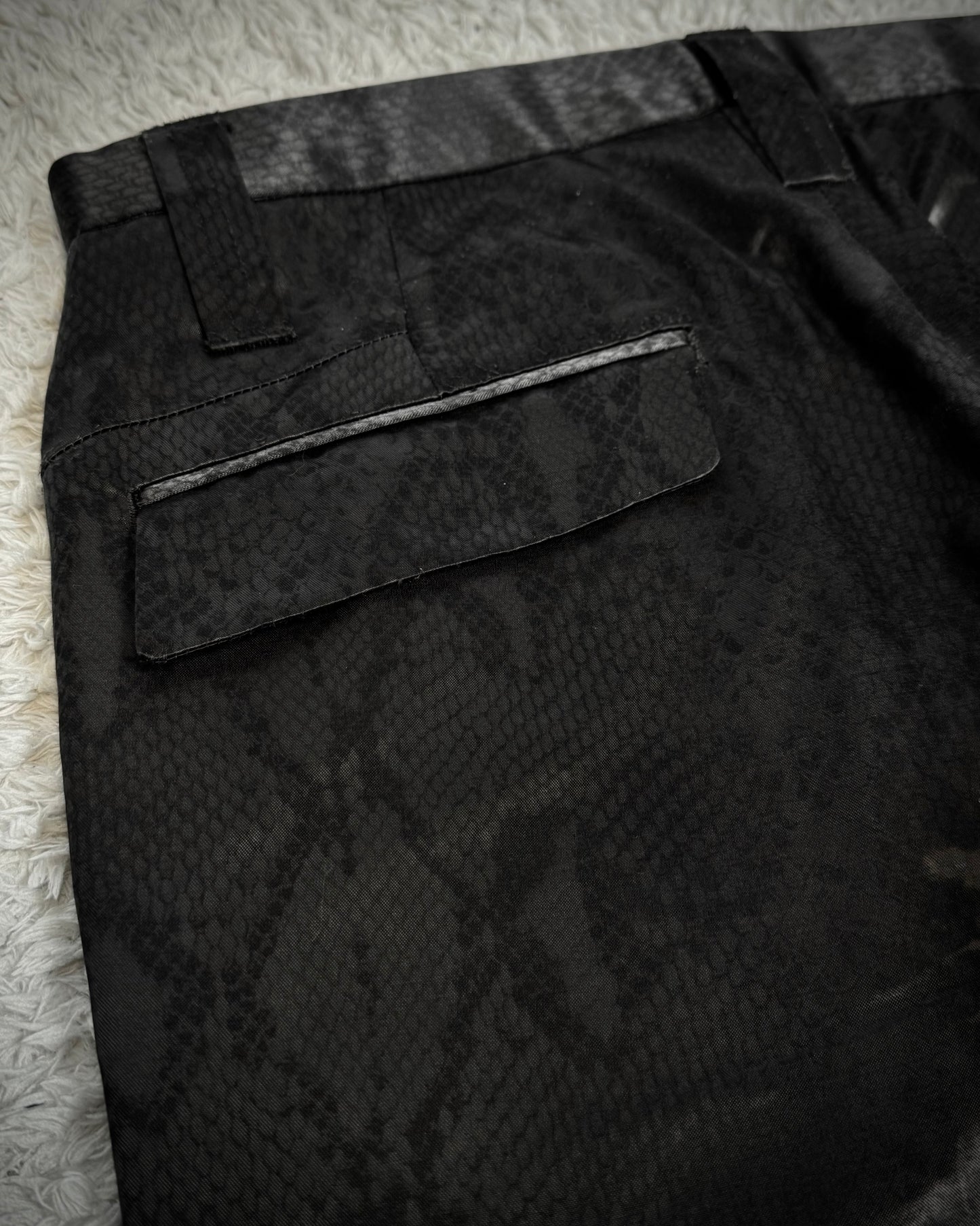 Buffalo Bobs Pleated Python Pattern Bootcut Dress Pants