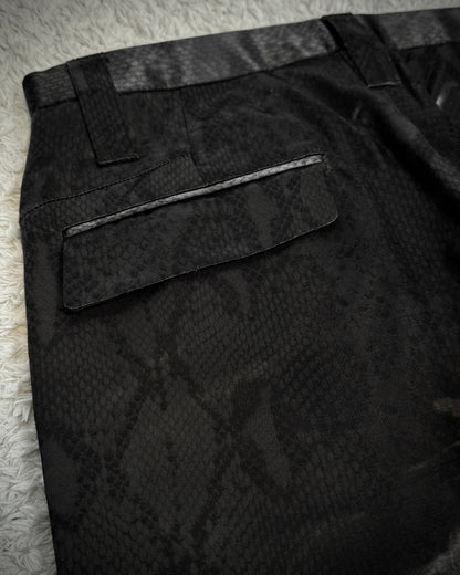 Buffalo Bobs Pleated Python Pattern Bootcut Dress Pants