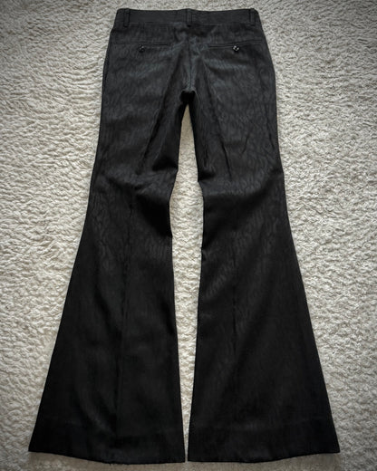 Tornado Mart Leopard Woven Pleated Flared Pants