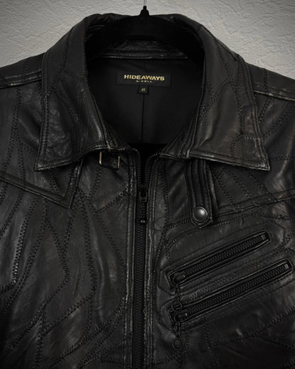 Hideaways Scar Stitched Leather Patchwork Jacket