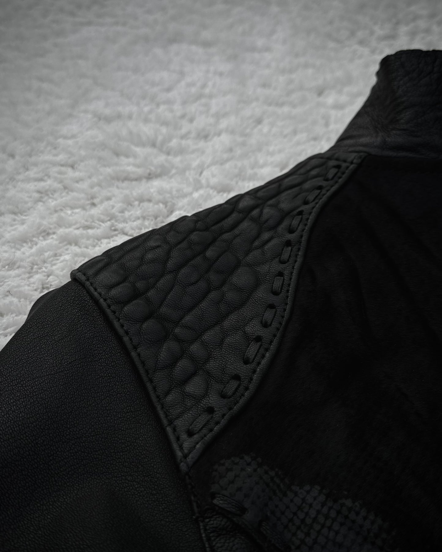 14th Addiction Scarred Leather Jacket