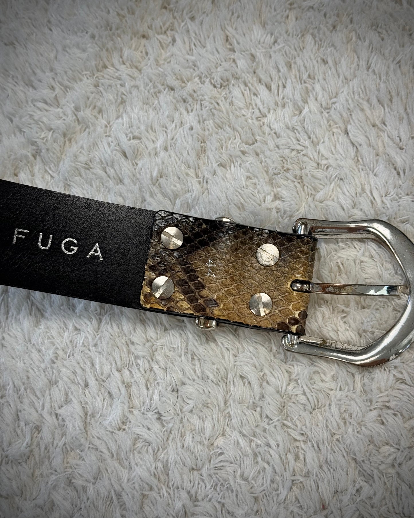 Fuga Python Leather Belt