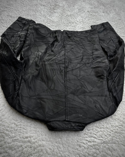 Army Of No! Scar Stitched Leather Patchwork Jacket