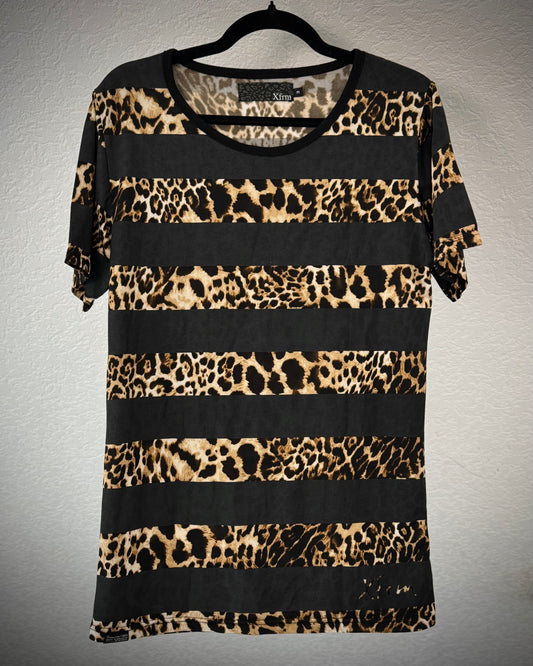 Xfrm Leopard Striped T-Shirt