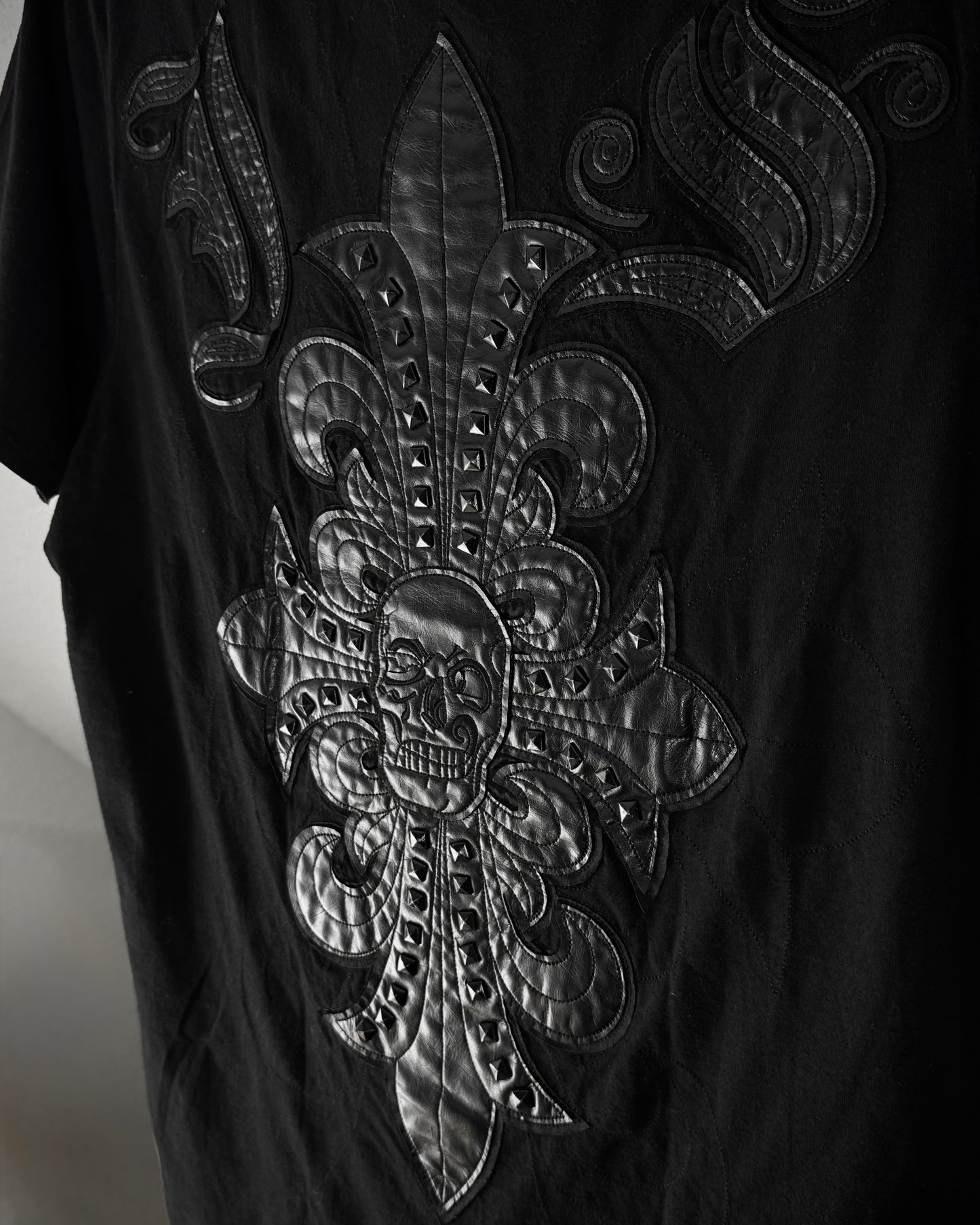 J. Steger Studded Leather Patches T-Shirt