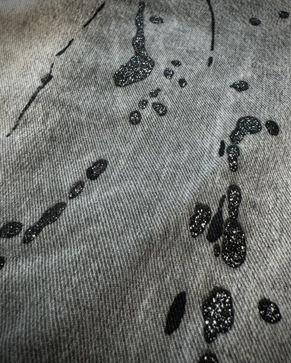 K.U.I Whisker Washed Luster Splatter Bootcut Jeans