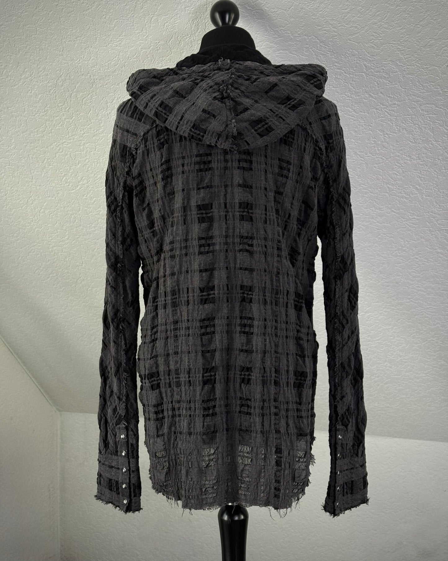 L.G.B. Hooded Flannel Button Up Shirt