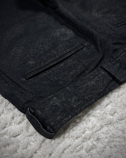 Tornado Mart Wax Textured Flared Pants