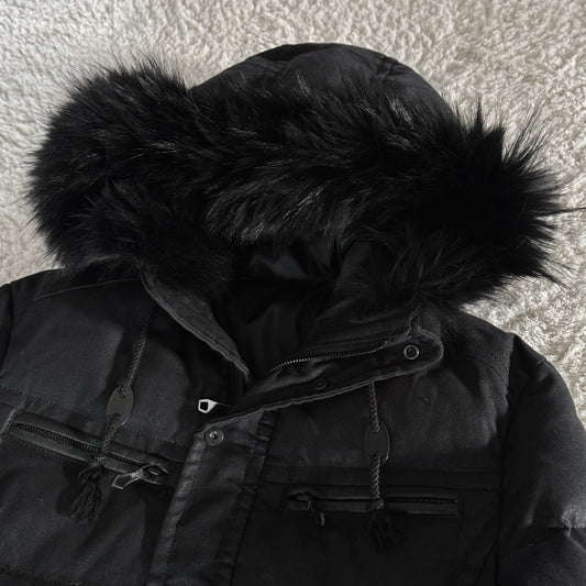 5351 Pour Les Hommes Raccoon Fur Puffer Jacket