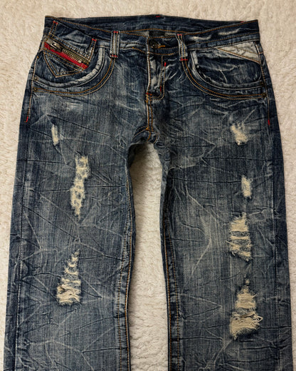 Semantic Design Honeycomb Washed Vintage Boocut Jeans