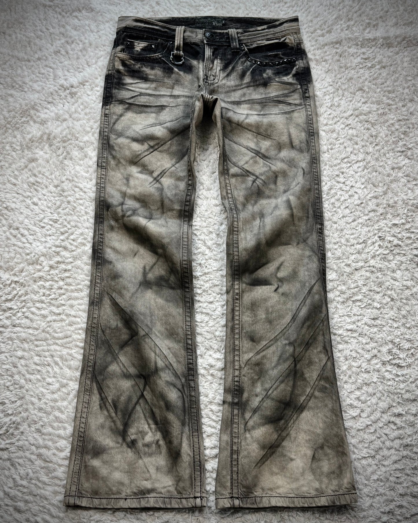 Xfrm Studded Clawmarks Washed Bootcut Jeans