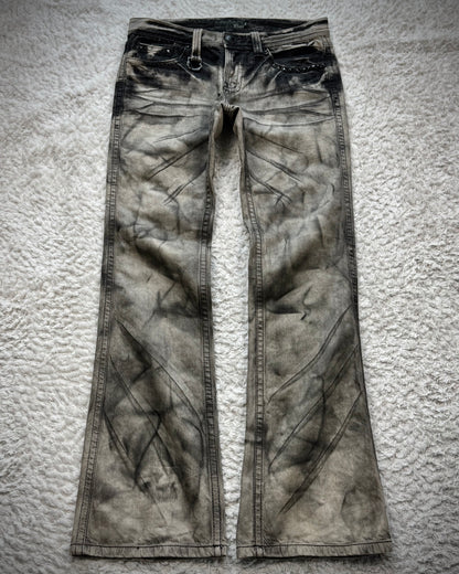 Xfrm Studded Clawmarks Washed Bootcut Jeans