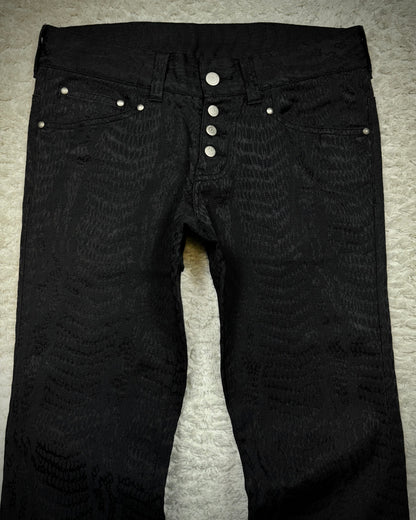 Tornado Mart Python Jacquard Flared Pants