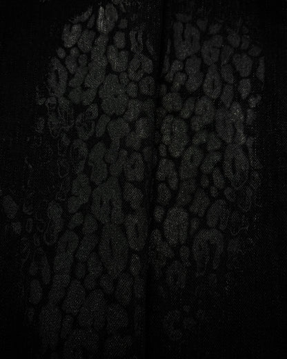 Tornado Mart Leopard Waxed Flared Jeans