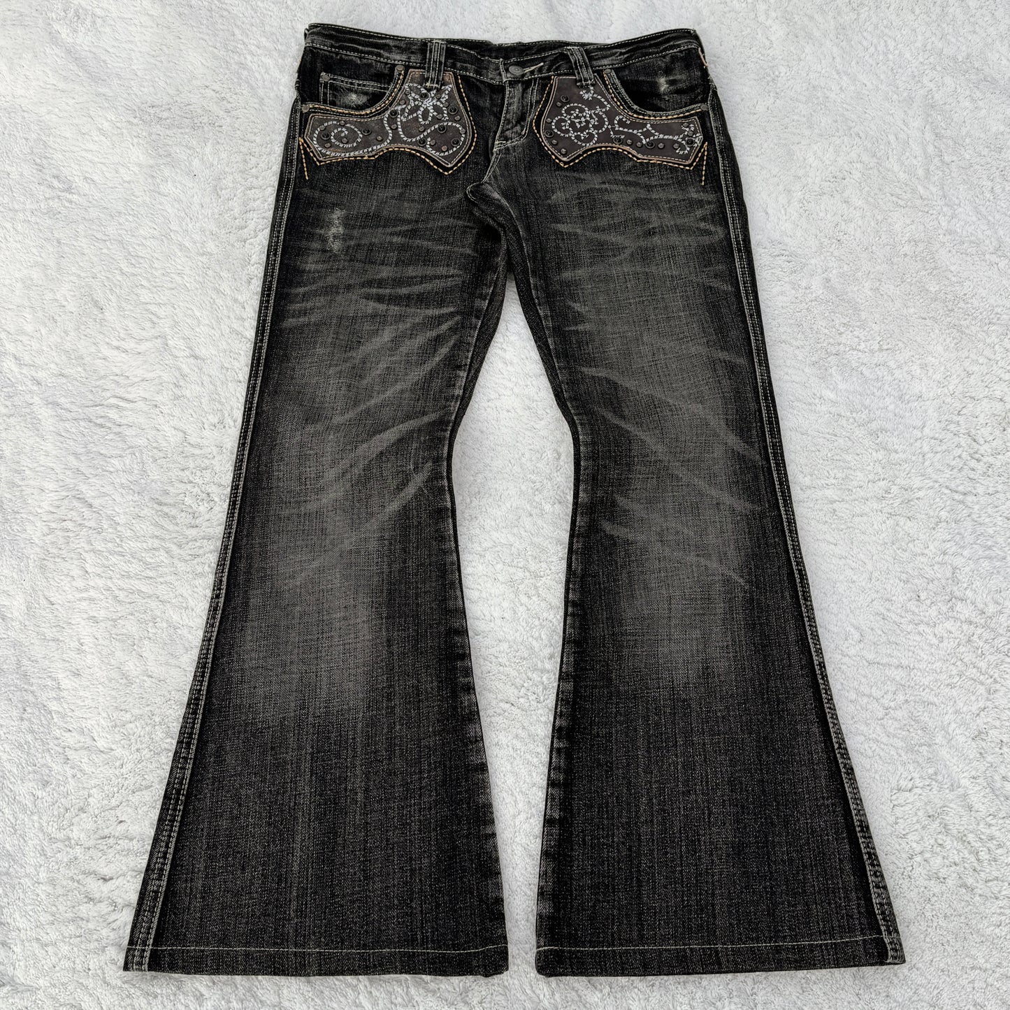 Tornado Mart Western Style Flared Jeans