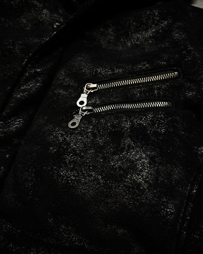 Louis Chavlon Cracked Wax Zip Up Hoodie