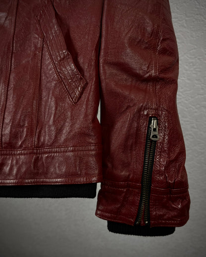 Rattle Trap Bordeaux Leather Jacket