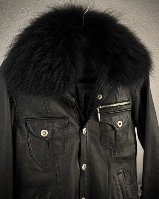 A.S.M. Raccoon Fur Sheepskin Leather Jacket