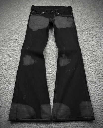 Tornado Mart Smoked Charcoal Washed Flared Jeans