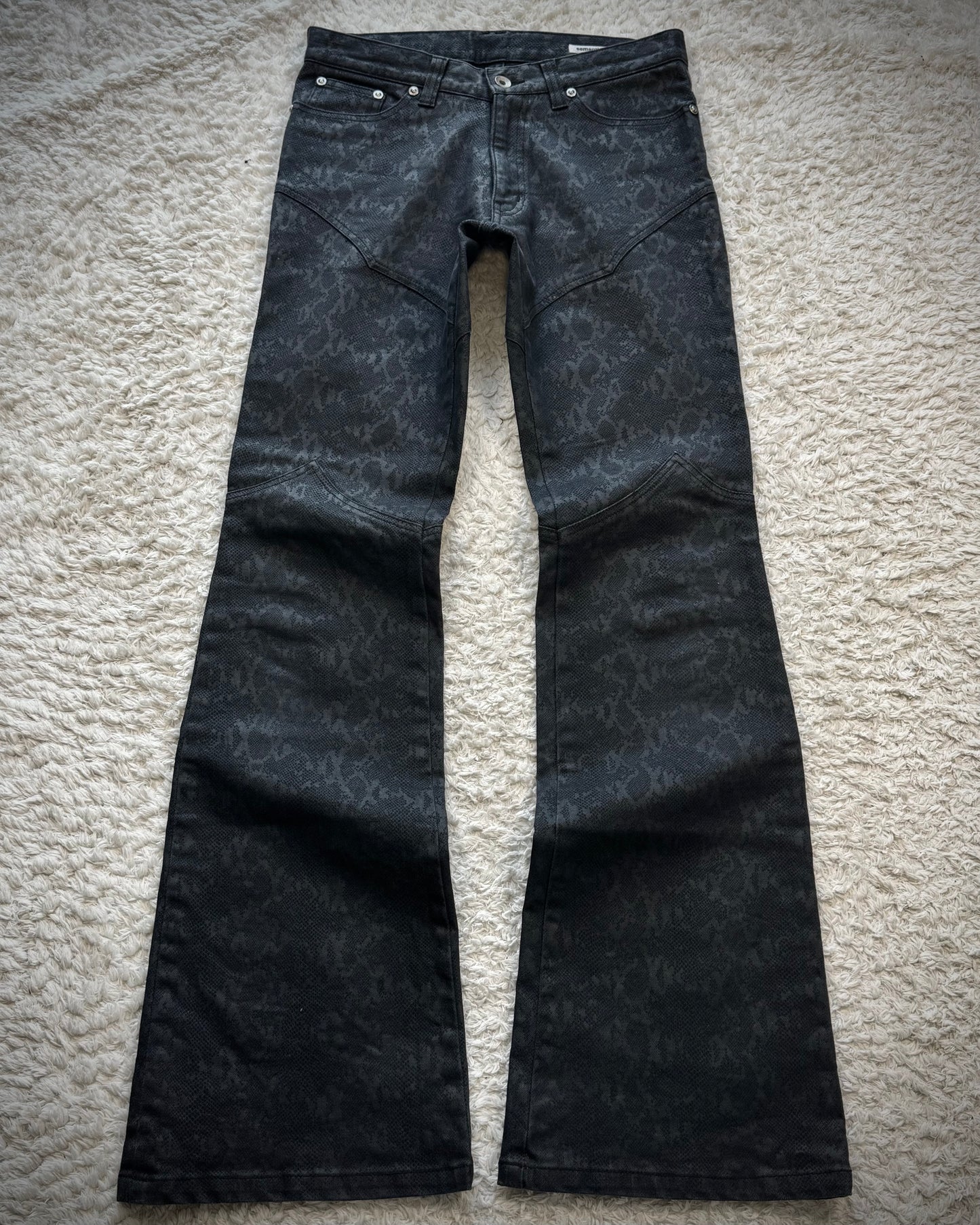 Semantic Design Python Pattern Flared Pants