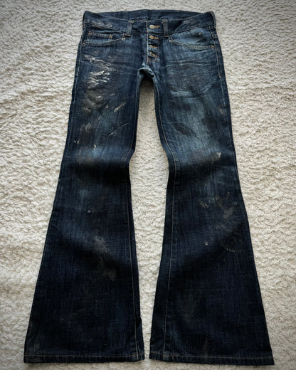 Tornado Mart Painter’s Lace Up Flared Denim