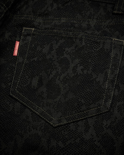 Tornado Mart Python Pattern Flared Pants