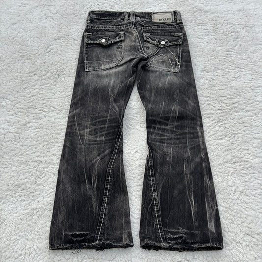 Buckaroo Stitched Washed Flared Jeans