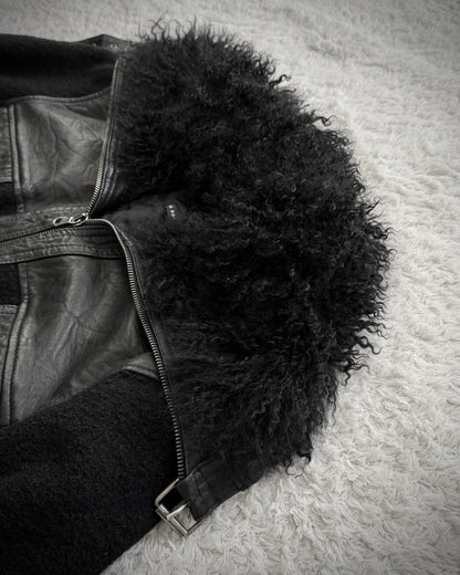 Le Donne Di Fur Wool Leather Jacket