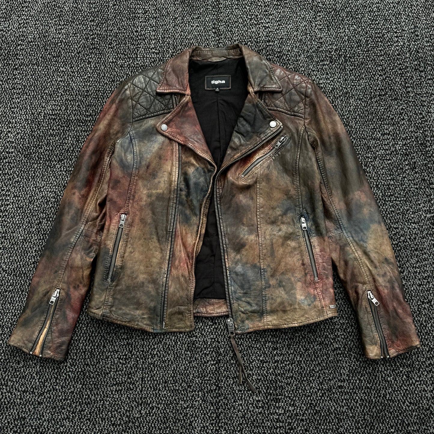 Tigha Faded Sheepskin Leather Jacket