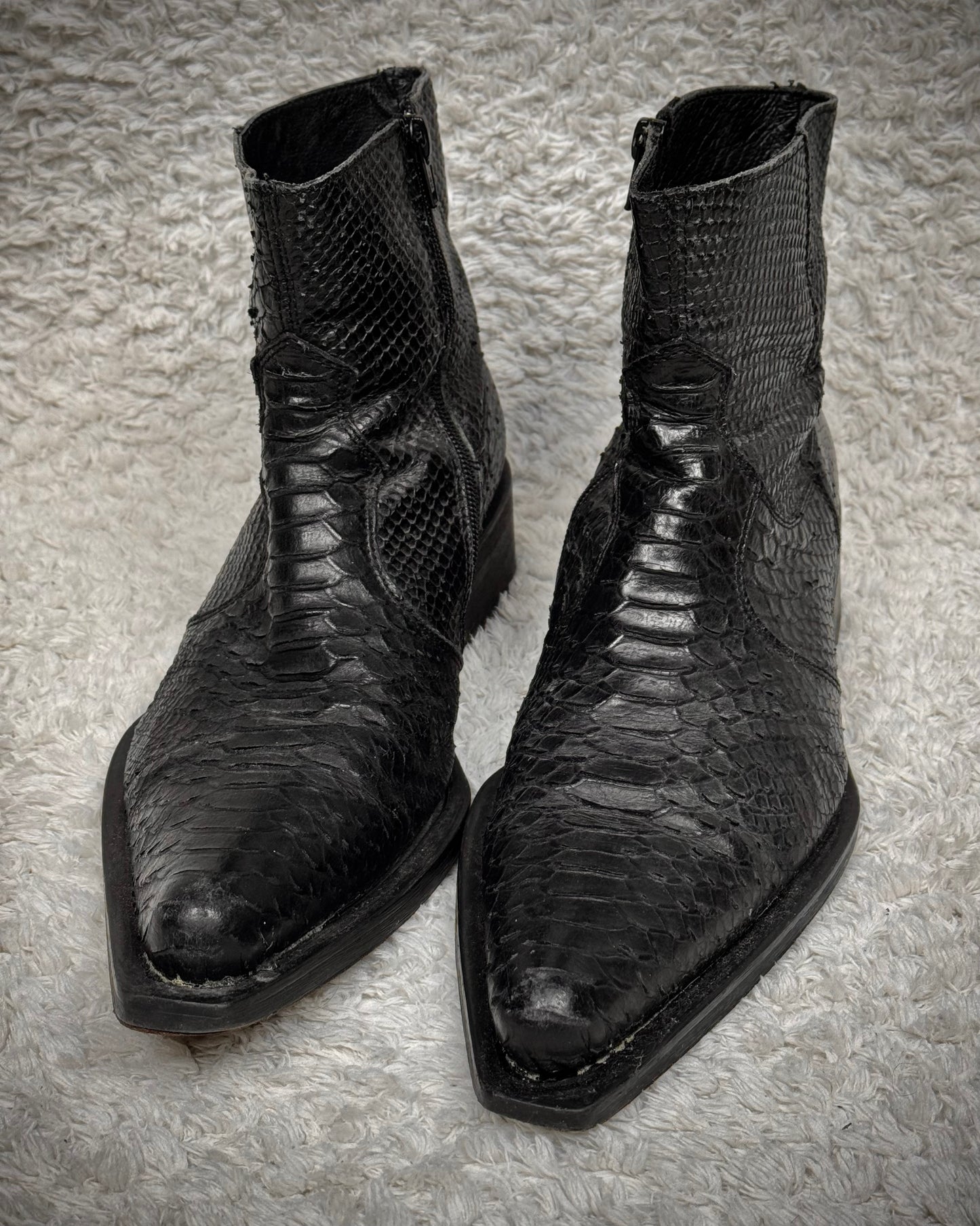 Italian Python Scales Dress Boots