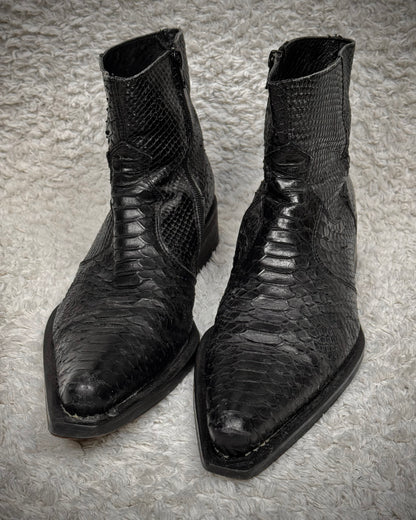 Italian Python Scales Dress Boots