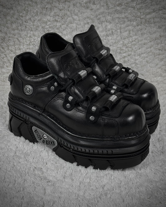 New Rock Metallic Techno Platform Boots