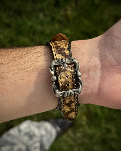 Deep Zone Python Fleur De Lis Watch