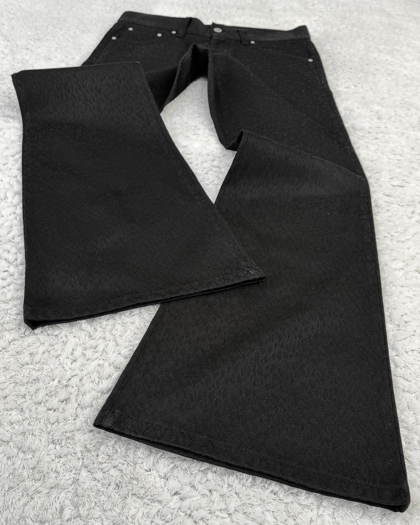Tornado Mart Snakeskin Pattern Flared Pants