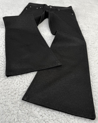 Tornado Mart Snakeskin Pattern Flared Pants
