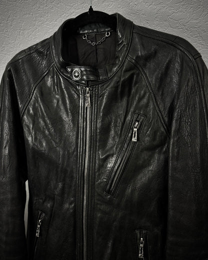 CAV-000 Chained Full-Grain Leather Jacket