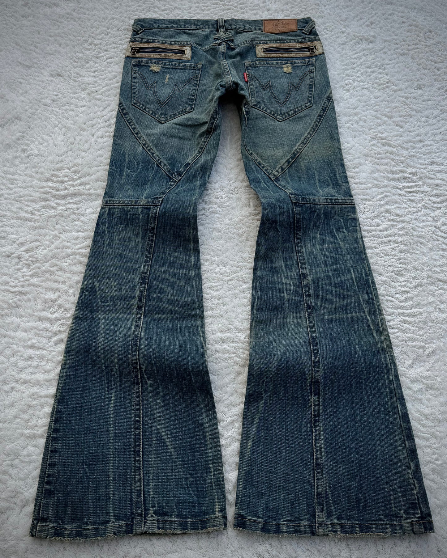Tornado Mart Sample Mud Washed Flared Jeans