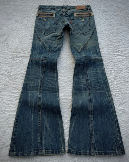 Tornado Mart Sample Mud Washed Flared Jeans