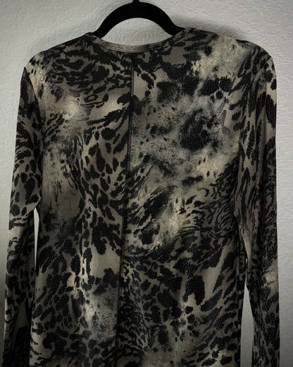 Xfrm Leopard Snakeskin Pattern Longsleeve